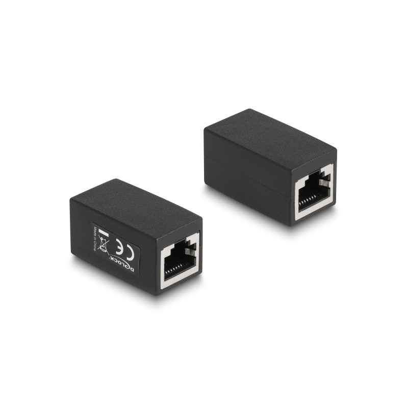 Delock Adapter RJ45 Buchse zu RJ45 Buchse Cat.6 schwarz