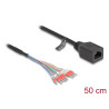 Delock Kabel RJ45 Buchse zu Aderendhülsen Cat.5e 50 cm schwarz