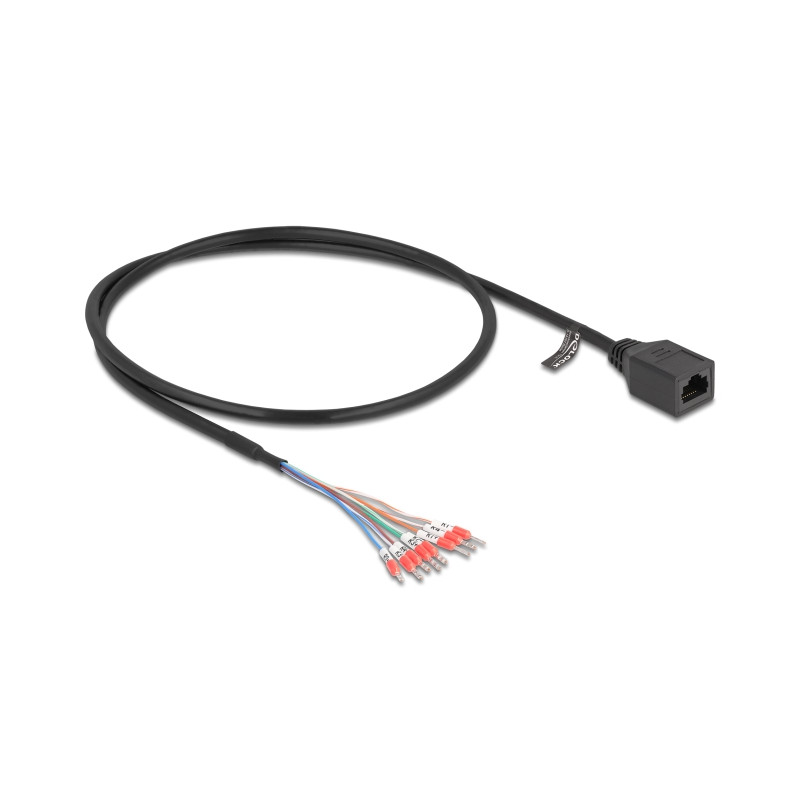 Delock Kabel RJ45 Buchse zu Aderendhülsen Cat.5e 50 cm schwarz