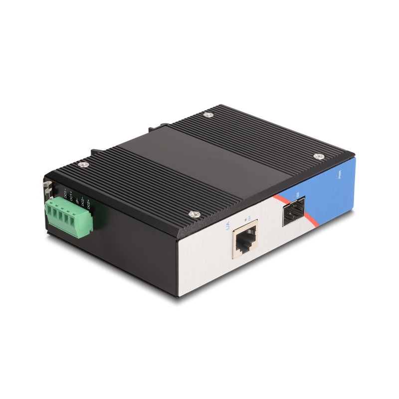 Delock Industrie Gigabit Medienkonverter RJ45 zu SFP für Hutschiene