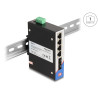 Delock Industrie Gigabit Ethernet Switch 4 Port RJ45 2 Port SFP für Hutschiene