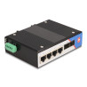 Delock Industrie Gigabit Ethernet Switch 4 Port RJ45 2 Port SFP für Hutschiene