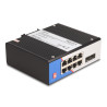 Delock Industrie Gigabit Ethernet Switch 8 Port RJ45 2 Port SFP für Hutschiene
