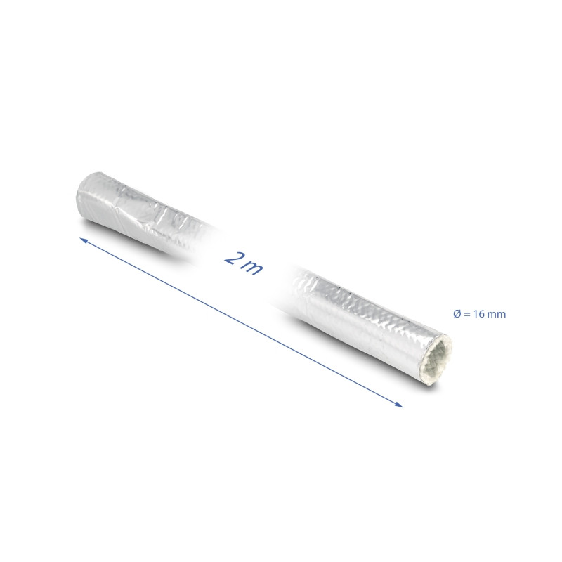 Delock Kabelschlauch aus Glasfasergeflecht und Aluminium 2 m x 16 mm