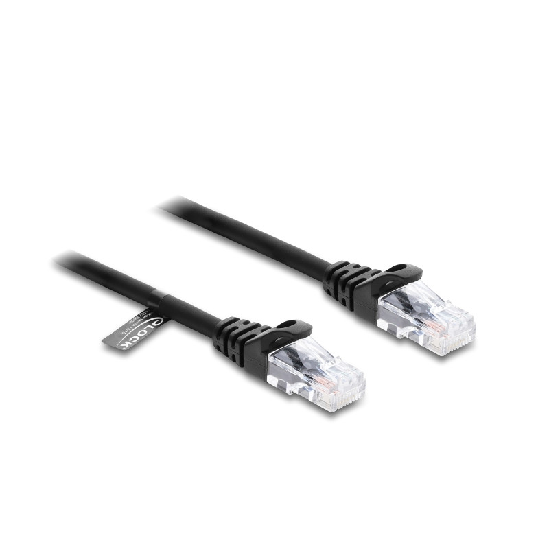 Delock RJ45 Spiralkabel Stecker zu Stecker Cat.5e 5 m schwarz