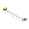 Delock Riser Karte PCI Express x1 Stecker zu x1 Slot 90° gewinkelt mit FPC Kabel 15 cm