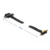 Delock Riser Karte PCI Express x1 Stecker 90° gewinkelt zu x1 Slot mit Kabel 60 cm