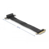 Delock Riser Karte PCI Express x4 Stecker zu x4 Slot 90° gewinkelt mit Kabel 30 cm