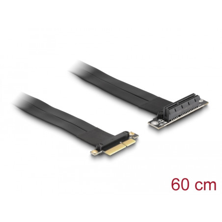Delock Riser Karte PCI Express x4 Stecker zu x4 Slot 90° gewinkelt mit Kabel 60 cm