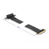 Delock Riser Karte PCI Express x4 Stecker zu x4 Slot 90° gewinkelt mit Kabel 60 cm
