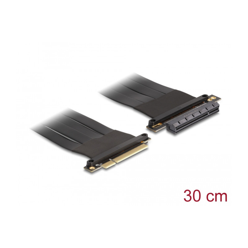 Delock Riser Karte PCI Express x8 Stecker zu x8 Slot mit Kabel 30 cm