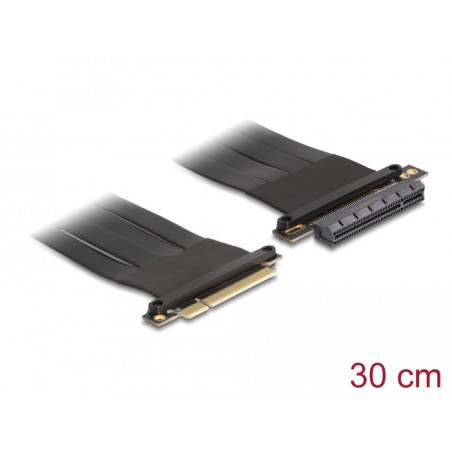 Delock Riser Karte PCI Express x8 Stecker zu x8 Slot mit Kabel 30 cm