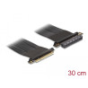 Delock Riser Karte PCI Express x8 Stecker zu x8 Slot mit Kabel 30 cm