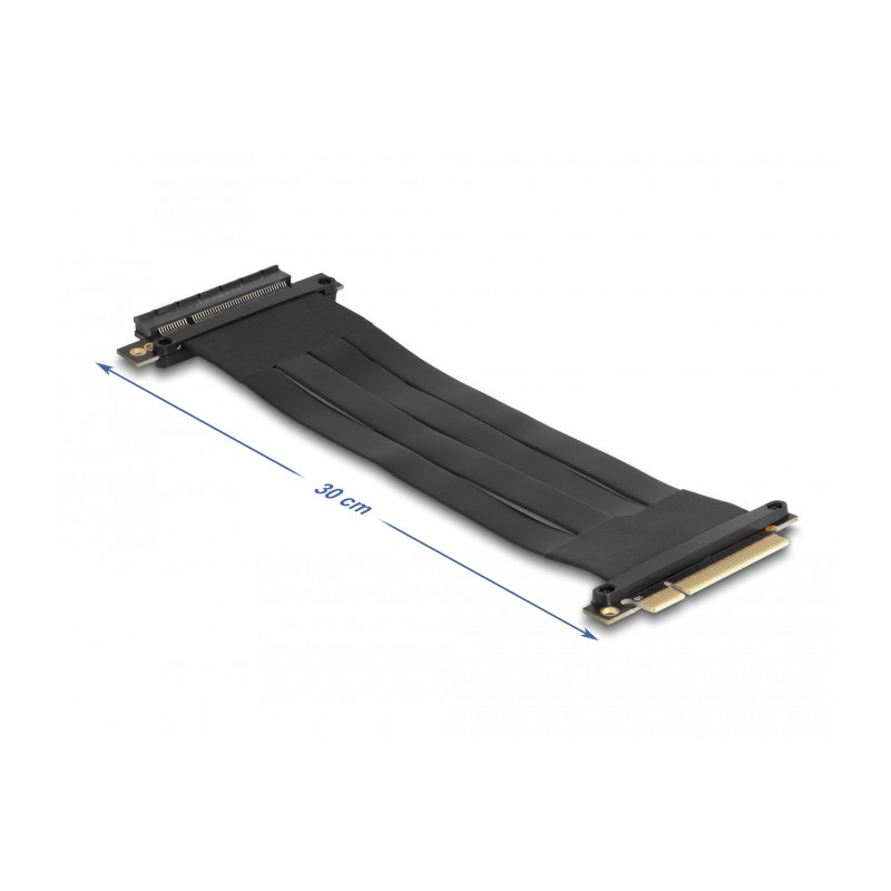 Delock Riser Karte PCI Express x8 Stecker zu x8 Slot mit Kabel 30 cm
