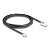 Delock Telefonkabel RJ45 Stecker zu RJ11 Stecker schwarz 2 m