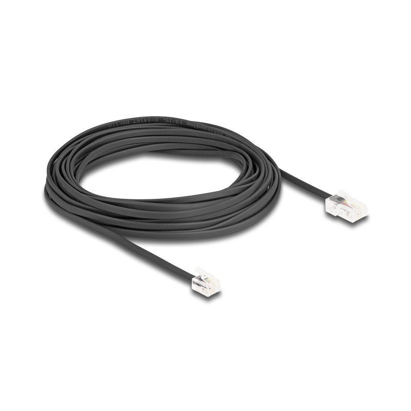 Delock Telefonkabel RJ45 Stecker zu RJ11 Stecker schwarz 10 m