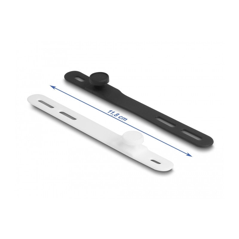 Delock Softbinder flexibel wiederverwendbar Set 10 Stück schwarz / weiß