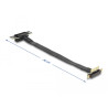 Delock Riser Karte PCI Express x1 Stecker 90° gewinkelt zu x1 Slot 90° gewinkelt mit Kabel 30 cm
