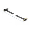 Delock Riser Karte PCI Express x1 Stecker 90° gewinkelt zu x1 Slot 90° gewinkelt mit Kabel 60 cm