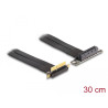 Delock Riser Karte PCI Express x4 Stecker 90° gewinkelt zu x4 Slot 90° gewinkelt mit Kabel 30 cm