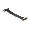 Delock Riser Karte PCI Express x4 Stecker 90° gewinkelt zu x4 Slot 90° gewinkelt mit Kabel 30 cm