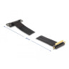 Delock Riser Karte PCI Express x4 Stecker 90° gewinkelt zu x4 Slot 90° gewinkelt mit Kabel 60 cm