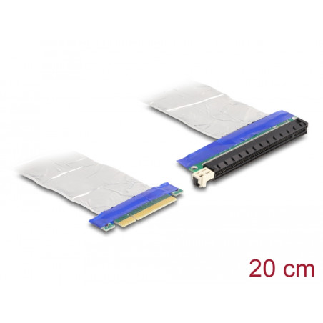 Delock Riser Karte PCI Express x8 Stecker zu x16 Slot mit Kabel 20 cm