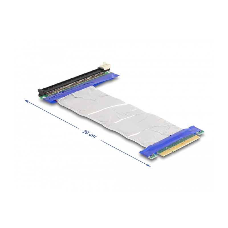 Delock Riser Karte PCI Express x8 Stecker zu x16 Slot mit Kabel 20 cm
