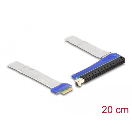 Delock Riser Karte PCI Express x1 Stecker zu x16 Slot mit Kabel 20 cm