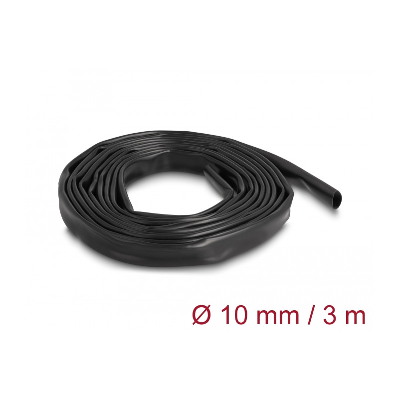 Delock PVC Isolierschlauch 3 m x 10 mm schwarz