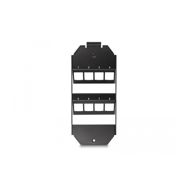Delock Keystone Halterung 8 Port für Bodentank