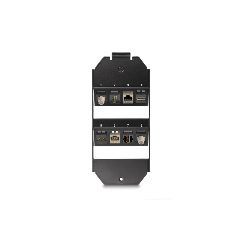 Delock Keystone Halterung 8 Port für Bodentank