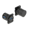 Delock D-Typ Modul USB 5 Gbps Typ-A Buchse zu Buchse 90° gewinkelt