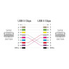 Delock D-Typ Modul USB 5 Gbps Typ-A Buchse zu Buchse 90° gewinkelt