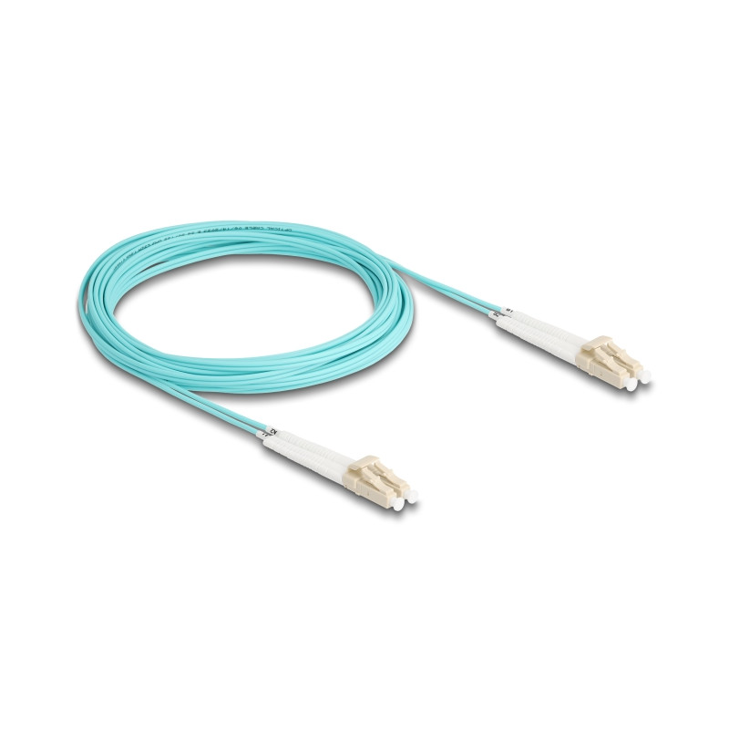 Delock LWL Kabel LC Duplex zu LC Duplex Multimode OM3 winkelbar 5 m
