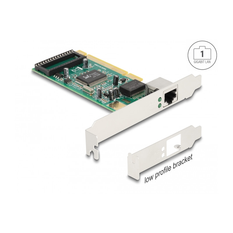 Delock PCI Netzwerkkarte Gigabit LAN 1 x RJ45 RTL8169