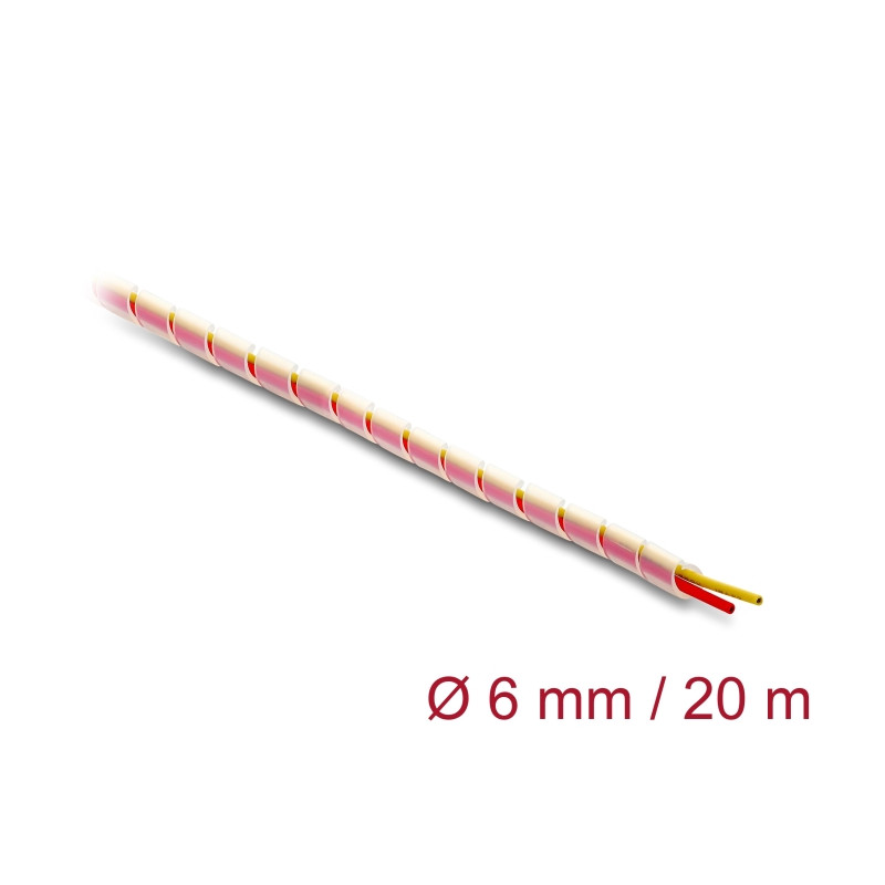 Delock Spiralschlauch Silikon 6 mm Durchmesser 20 m transparent