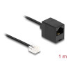 Delock Telefonkabel RJ11 Stecker zu RJ45 Buchse schwarz 1 m