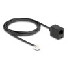 Delock Telefonkabel RJ11 Stecker zu RJ45 Buchse schwarz 2 m