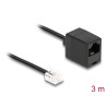 Delock Telefonkabel RJ11 Stecker zu RJ45 Buchse schwarz 3 m