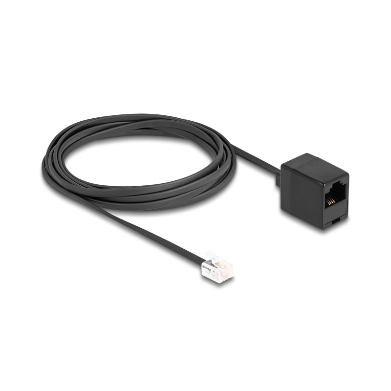 Delock Telefonkabel RJ11 Stecker zu RJ45 Buchse schwarz 3 m