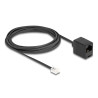 Delock Telefonkabel RJ11 Stecker zu RJ45 Buchse schwarz 3 m