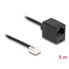 Delock Telefonkabel RJ11 Stecker zu RJ45 Buchse schwarz 5 m