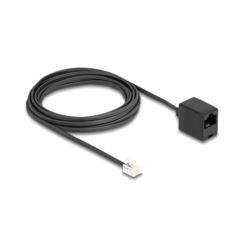 Delock Telefonkabel RJ11 Stecker zu RJ45 Buchse schwarz 5 m