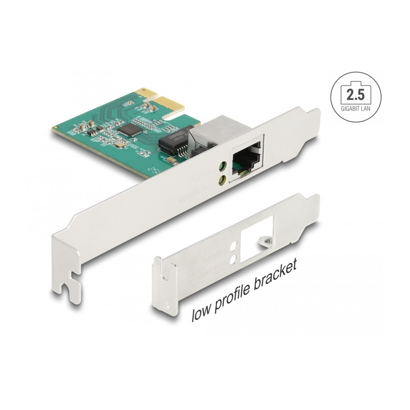 Delock PCI Express x1 Netzwerkkarte 2,5 Gigabit LAN 1 x RJ45 RTL8125