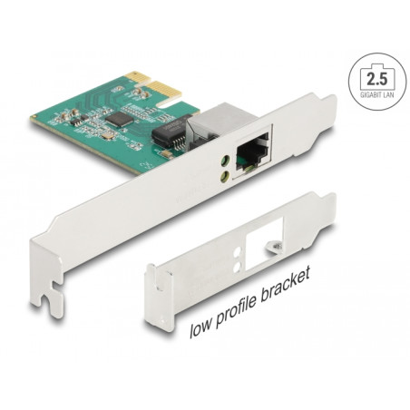 Delock PCI Express x1 Netzwerkkarte 2,5 Gigabit LAN 1 x RJ45 RTL8125