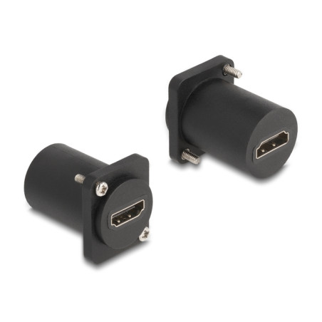 Delock D-Typ Modul HDMI 8K 60Hz Buchse zu Buchse mit Schrauben schwarz