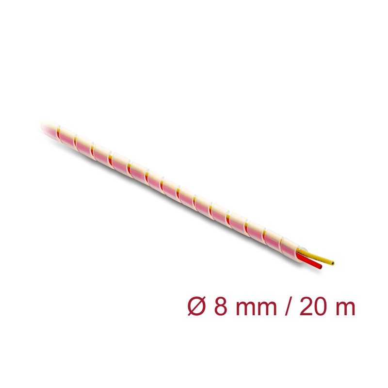 Delock Spiralschlauch Silikon 8 mm Durchmesser 20 m transparent