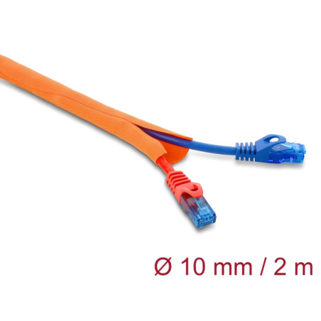 Delock Kabelschutzschlauch selbstschließend 2 m x 10 mm orange