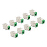 Delock Keystone Modul RJ45 Buchse zu LSA Cat.6A werkzeugfrei grün Set 10 Stück
